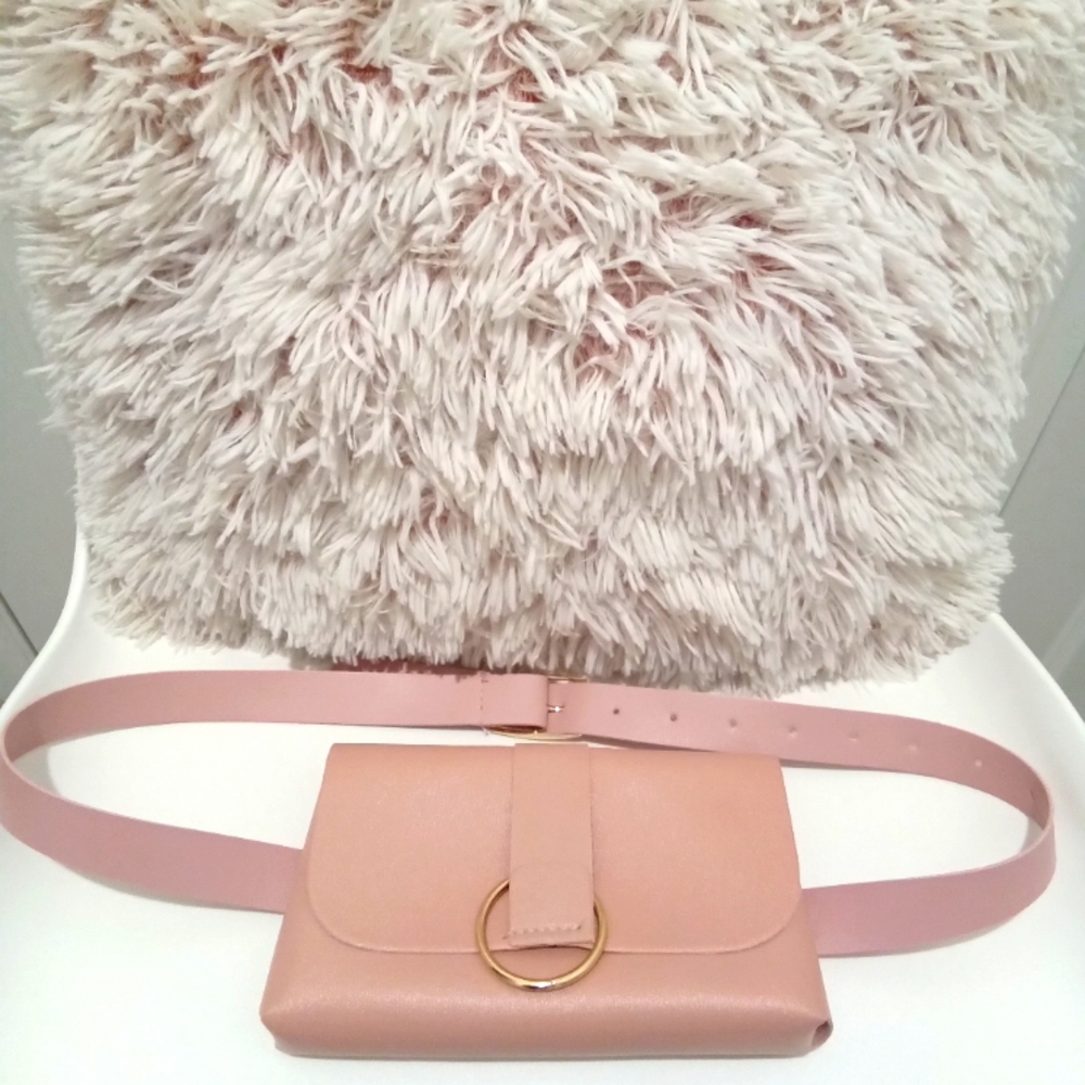 Faux Leather luxury women belt purse